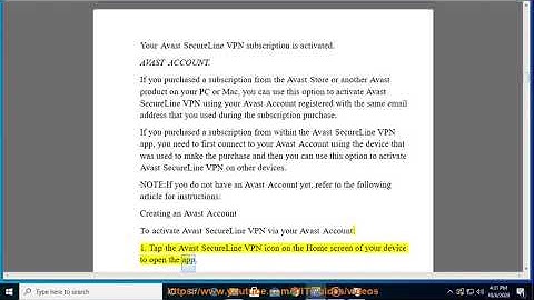 Activate Avast SecureLine VPN on Android