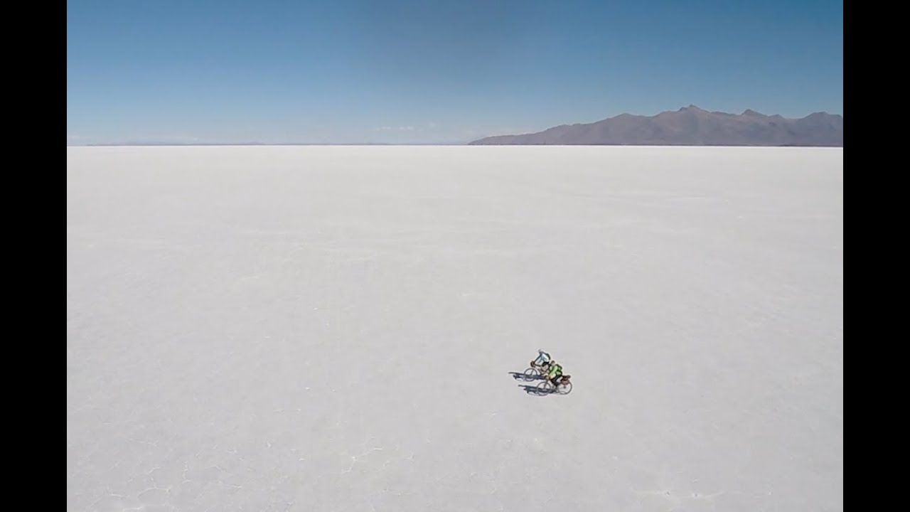 Sergio Borroni . Bolivia bicycle .Salar Uyuni, Laguna Colorada.