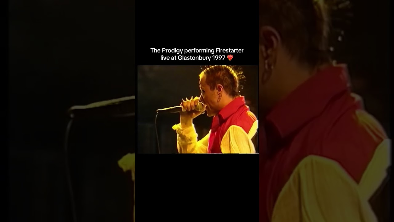 @theprodigy - Firestarter live @ Glasto 1997. The first electronic act to ever headline the festival
