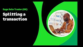 Sage Sole Trader (UK) - Splitting a transaction