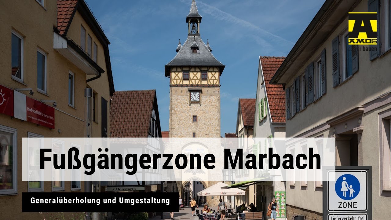 AMOS Bau I Sanierung Fußgängerzone Marbach a. N.