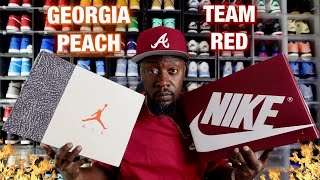 BOTH ARE FIRE BUT THEY CAN WAIT! JORDAN 1 ARTESIANAL RED TEAM RED & JORDAN 3 GEORGIA PEACH REVIEW