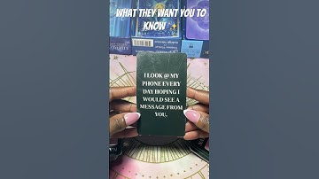 What They Want You To Know 💌#reading #soulmate #collectivereading #nocontactreading #fyp