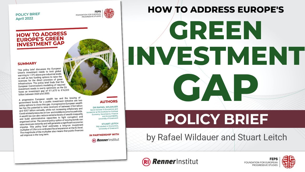 Dr. Rafael Wildauer: How to address Europe’s Green Investment Gap?