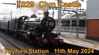 7029 'Clun Castle' running the 1Z48 Railtour through Twyford | 11th May 2024