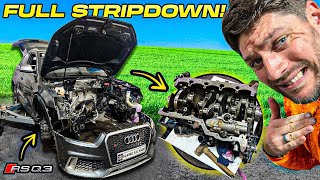 FULL STRIPDOWN OF MY DAMAGED AUDI RSQ3 2.5 ENGINE!... BIG PROBLEM! by Saving Salvage 105,705 views 1 month ago 16 minutes