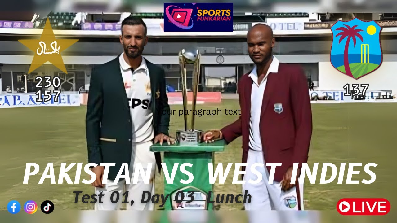Test Cricket LIVE: Pakistan vs West Indies | Day 02 Drama Unfolds!