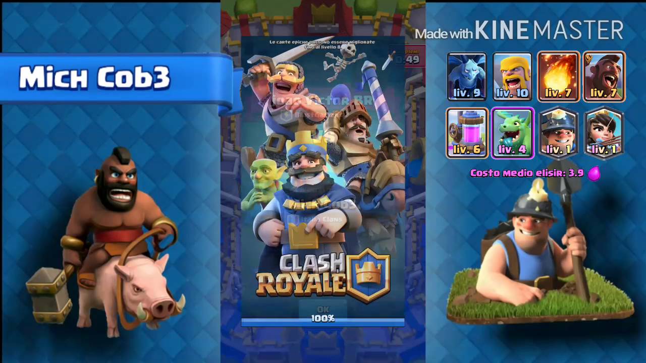 Best Hog Rider And Miner Deck Arena 7 8 Clash Royale Youtube