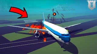 Airplane Crashes With CVR #5 (Pilot Sounds) | Besiege