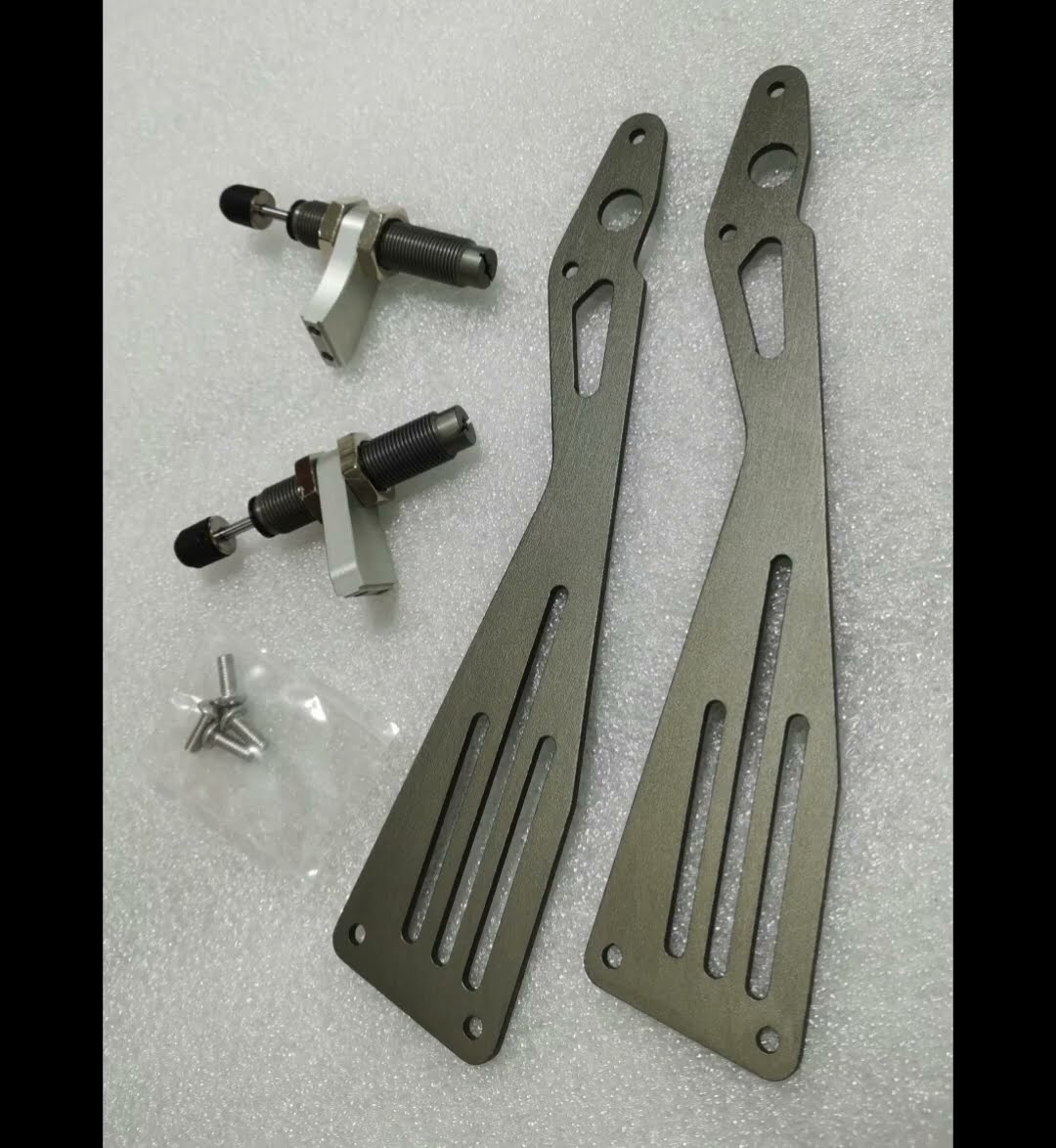 thumbnail image 2 of E-VIRATRUE 7075 Aluminum Adjustable Rear Buffer Mounts For TRAXXAS UDR 1/7 – Upgrade Your RC Rock Racer! New, From China. 2 of 3