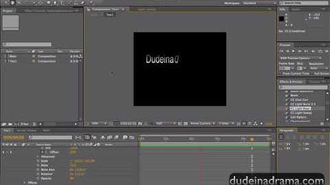 Tutorial - Text Effects Skew in Adobe After Effects CS4, CS3