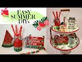 EXCITING ANNOUNCEMENTS!!! Easy Watermelon DIYs - Summer Tiered Tray