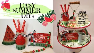 EXCITING ANNOUNCEMENTS!!! Easy Watermelon DIYs - Summer Tiered Tray