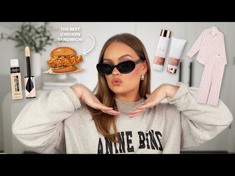 CURRENT FAVORITES: new pajamas, best chicken sandwich ever, makeup, haircare & skincare!