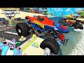 Monster jam insane high speed jumps and crashes map 9  beamng drive