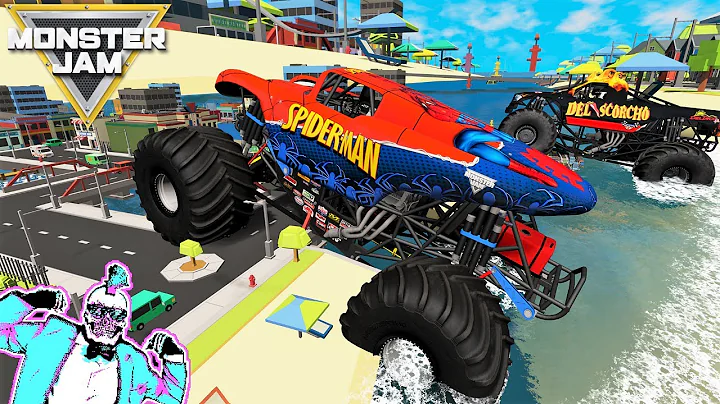 Monster Jam INSANE High Speed Jumps and Crashes Ma...