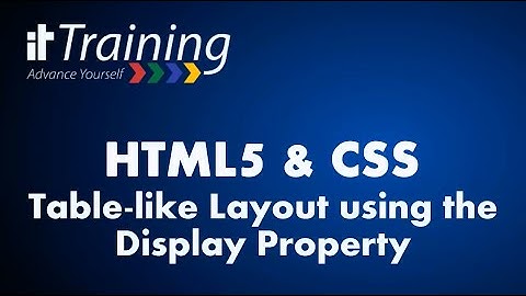 HTML5 & CSS: Table-like Layout using the Display Property