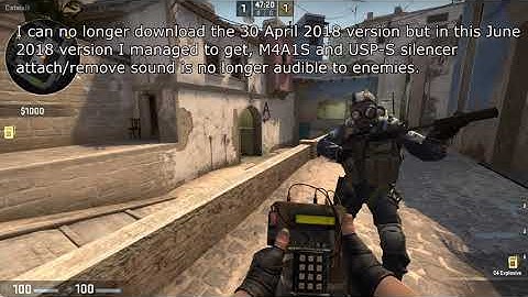 CSGO M4A1-S and USP-S silencer attach and remove silent to enemies