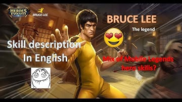 Heroes Evolved NEW HERO BRUCE LEE - Skills in English translated