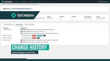 Change History - Getting Started with OpsCompass