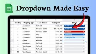 How to make a drop down list in Google Sheets