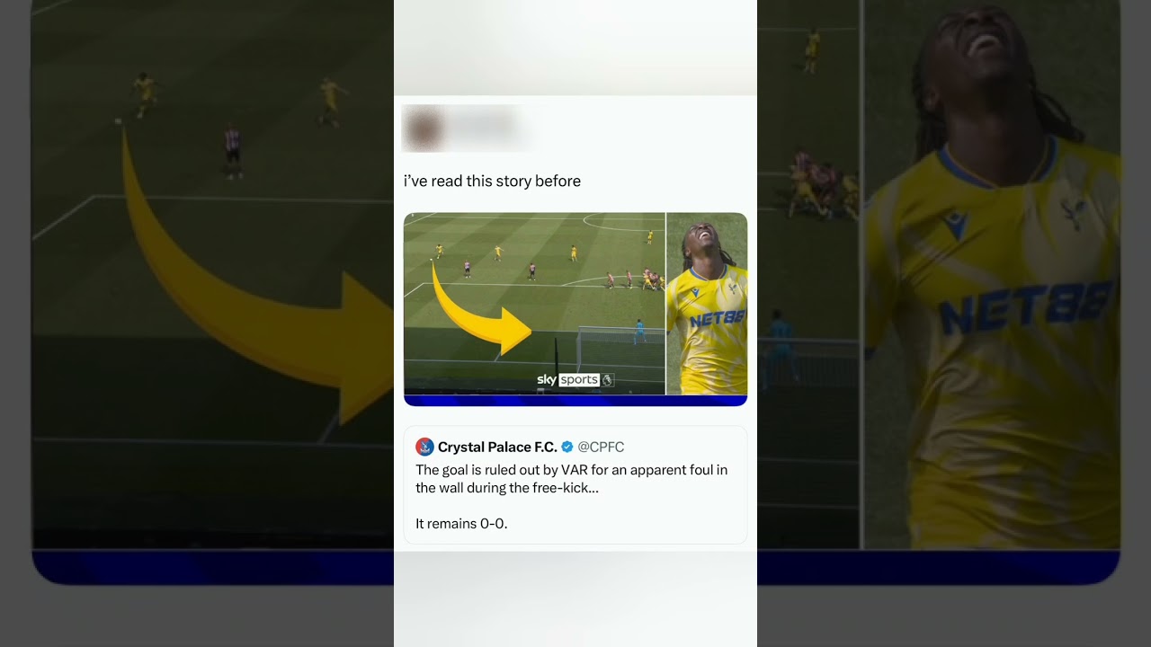 😤😡🤙🏼CRYSTAL PALACE ROBBED BY OBSCURE VAR CALL? 