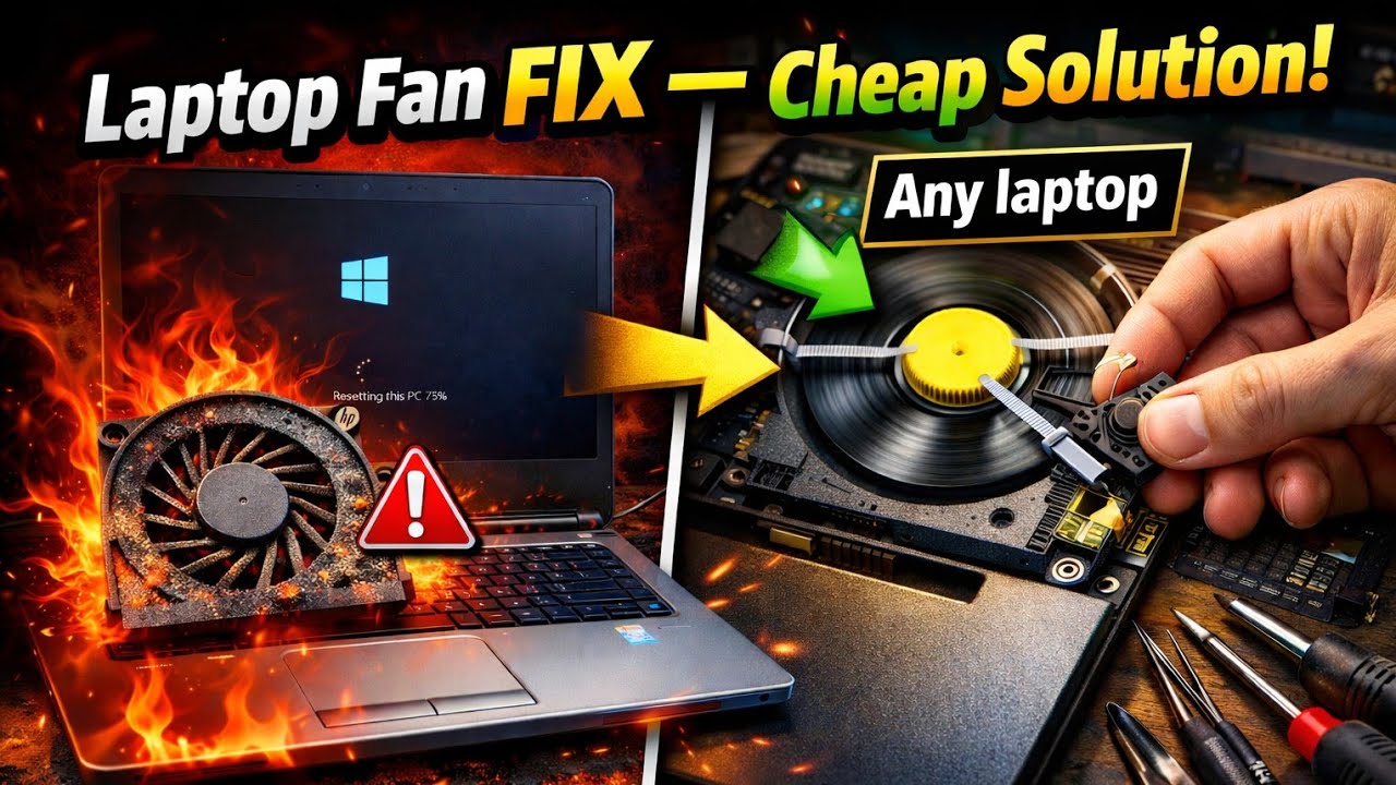 Laptop Overheating? Fix Laptop Fan in 1 Minute | Cheap Trick for Any ...