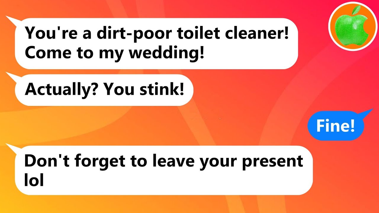 My ex-girlfriend invited me to her wedding to gloat, but it didn't turn out well for her.