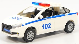 Build a Lego Police Car - Gorod Masterov 3214 LADA Vesta Police car