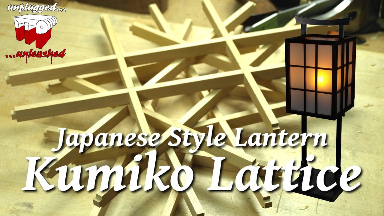 Japanese Lantern - Making the Kumiko Lattice - YouTube