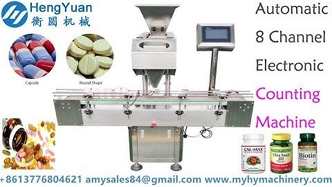 Automatic 8 channel electronic counting capsules bottle filling machine