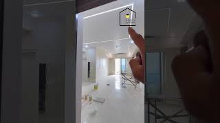 Living room sealing profile light and crockery design kaise karen #ceilingdesign #lights #ceiling