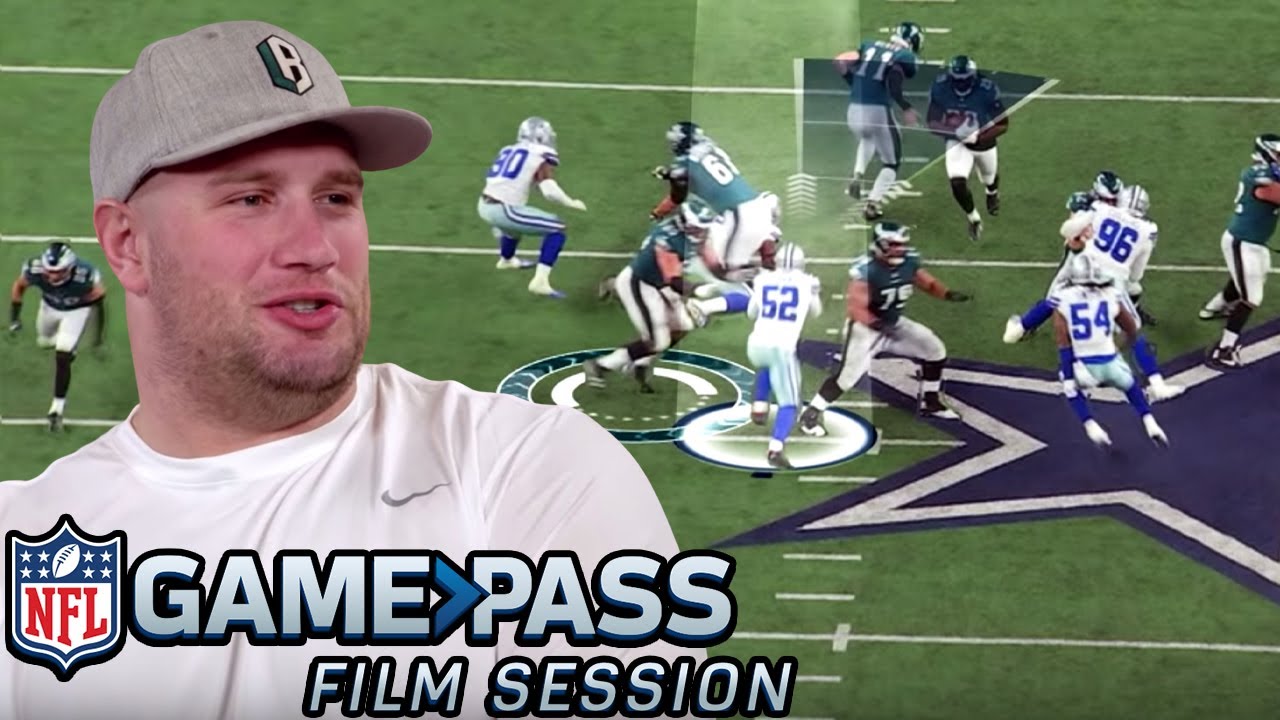 Lane Johnson Breaks Down Blocking Angles, Hand Placement, and More NFL Film Session