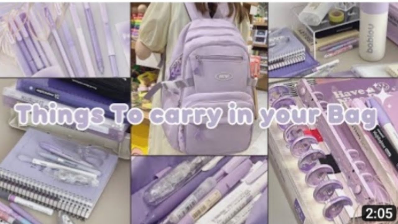 What’s in my school bag 💜🍀school essentials for shs - YouTube
