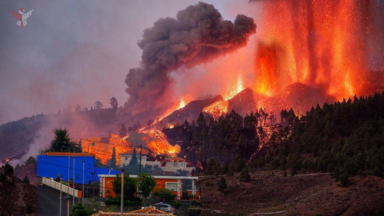 Horrible Explosion (Oct 12) North Flank Collapse of the La Palma Volcano sinks the Canary Islands