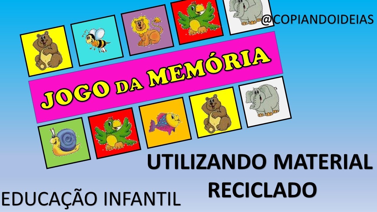 Jogo da Memória utilizando material reciclado - YouTube