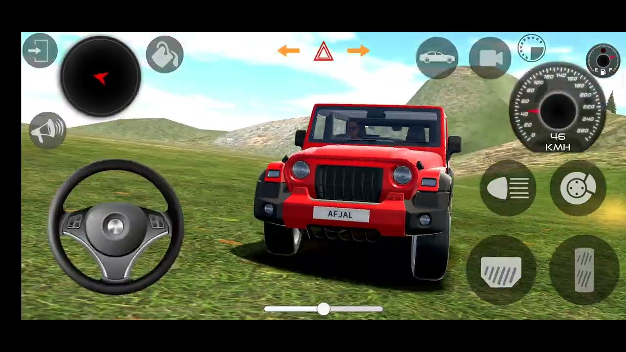 Red mahindra thar game play 