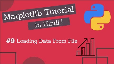 Matplotlib Tutorial Hindi Part 09 : Loading Data From File [CSV and TXT] To Plot Graphs