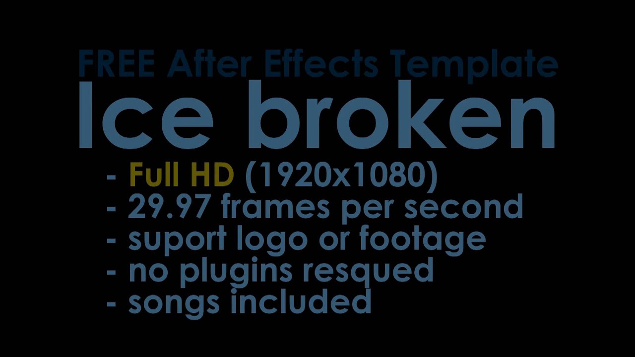 Ice Broken | FREE After Effects Template