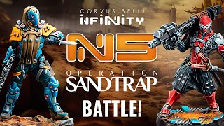 Infinity N5 Operation: Sandtrap Battle Report! PanOceania Vs JSA | Infinity N5 Week screenshot 4