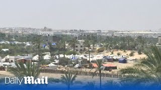 LIVE: GAZA  view of a camp for displaced Palestinians in Rafah