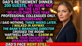 Dad's Retirement Dinner Said 'No Plus-Ones' - Then His Bank President Saw Who I Brought