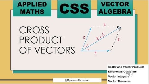 Cross Product of Vectors Explained | CSS Applied Mathematics Concept + Solved Exercises |CSS|2026|