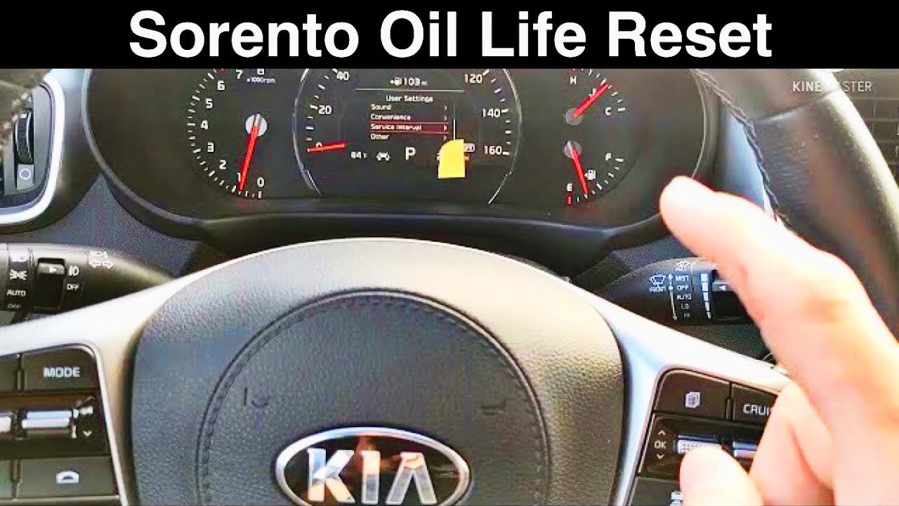 2019 Kia Sorento Oil life Maintenance Reminder Reset YouTube