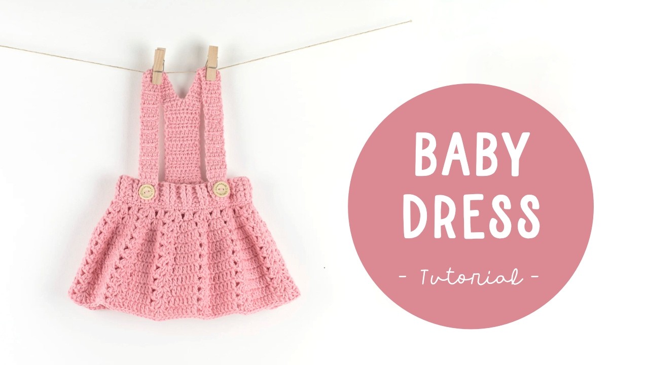 Простой урок по вязанию крючком - Как связать детское платье | Croby Patterns