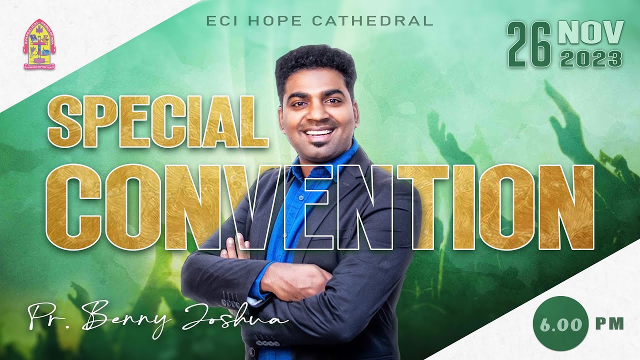 🔴LIVE | Special Convention | Pr. Benny Joshua | 26-Nov-2023 | ECI Hope Cathedral #benny #joshua