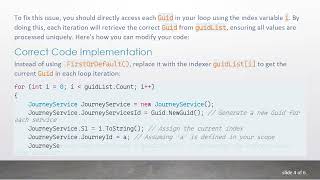 How to Retrieve Each Guid Value in a Loop for SQL Insertion