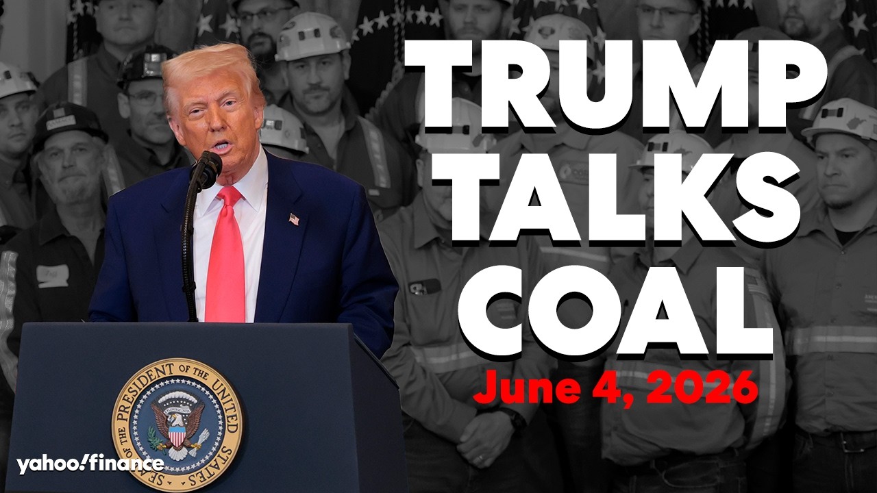 Trump makes an announcement on coal from the Oval Office