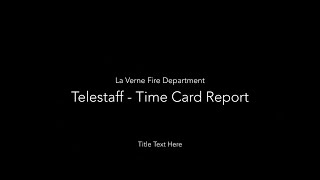 Telestaff-Time Card Report