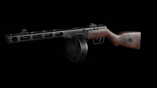 Detailed PPSh-41 Rotation Animation | Soviet Submachine Gun